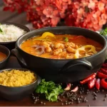 moqueca capixaba com arroz e pirão
