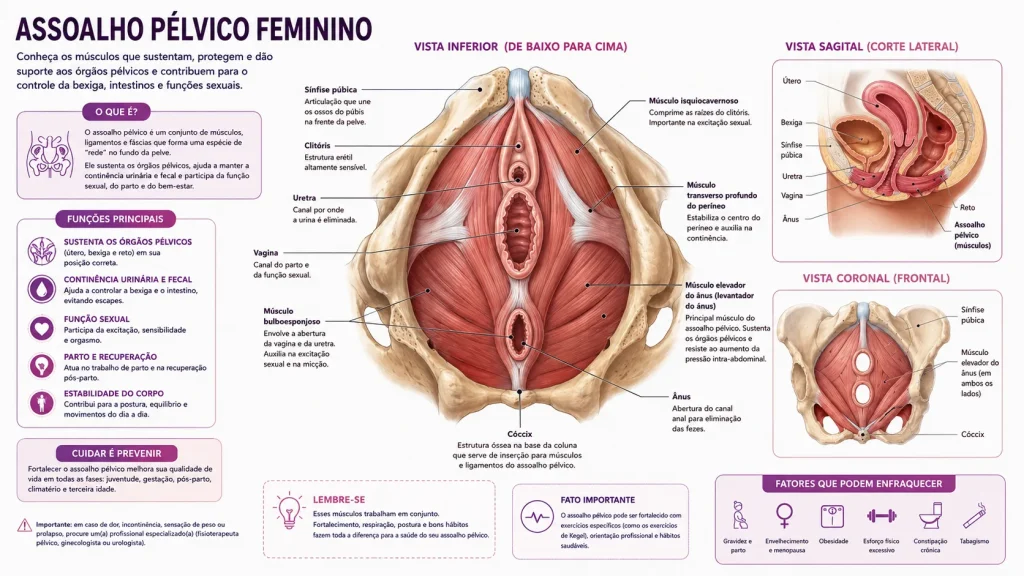 assoalho pélvico feminino anatomia