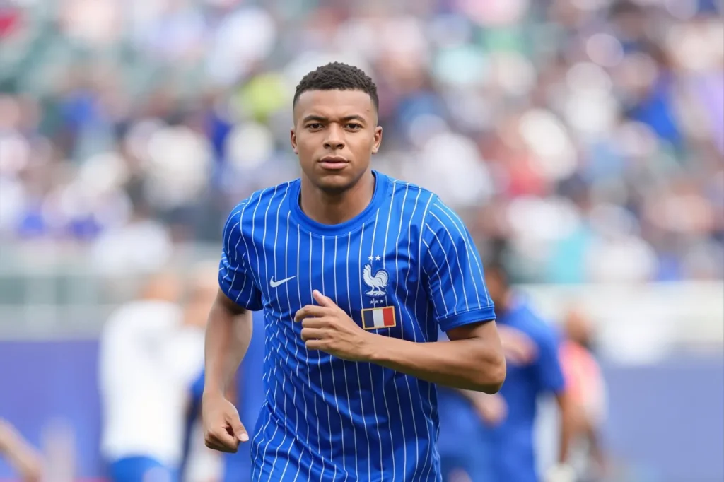 Kylian Mbappé em partida pelo Real Madrid