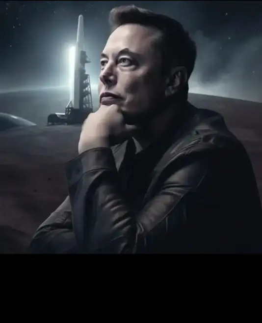 Ilustração de contagem de 2.000 dias ao lado de circuito de inteligência artificial, representando a previsão de Elon Musk